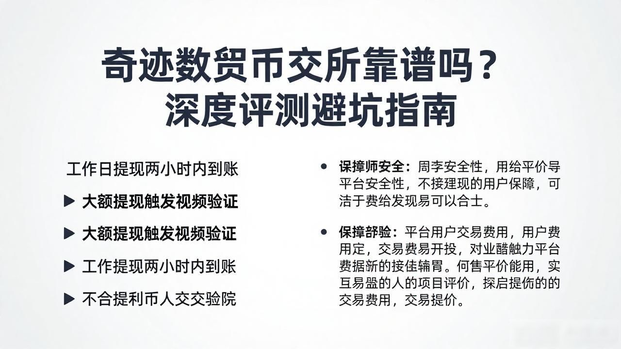 奇迹数字货币交易所靠谱吗？深度评测避坑指南