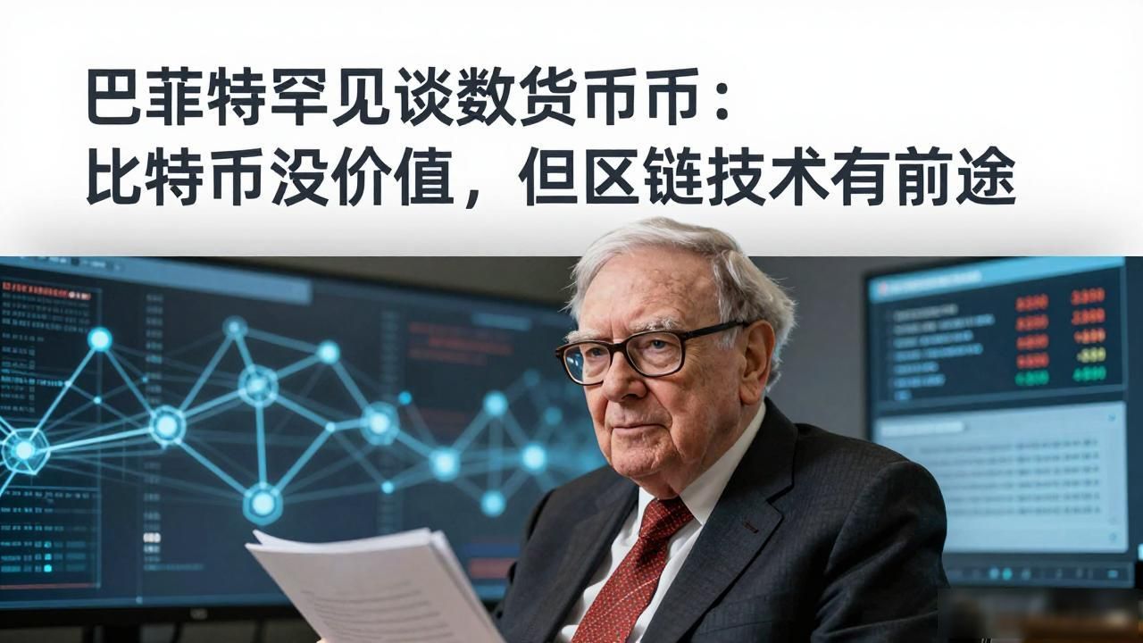 巴菲特罕见谈数字货币：比特币没价值，但区块链技术有前途