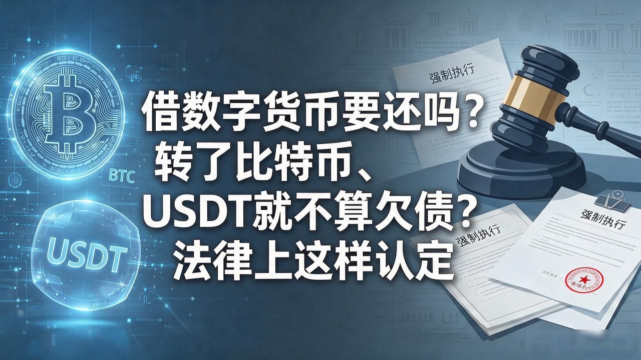 借数字货币要还吗？转了比特币、USDT就不算欠债？法律上这样认定