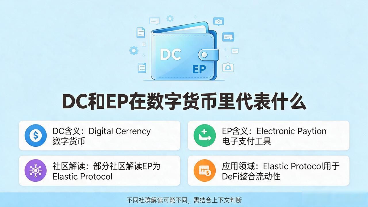 DC和EP在数字货币里代表什么？一文搞懂