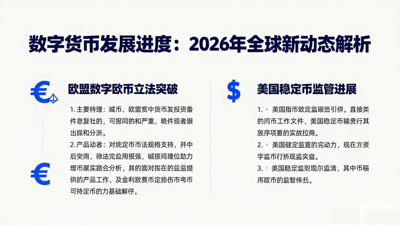 数字货币发展进度：2026年全球最新动态解析