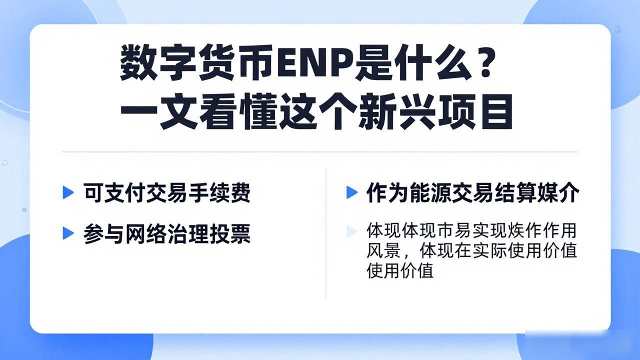 数字货币ENP是什么？一文看懂这个新兴项目