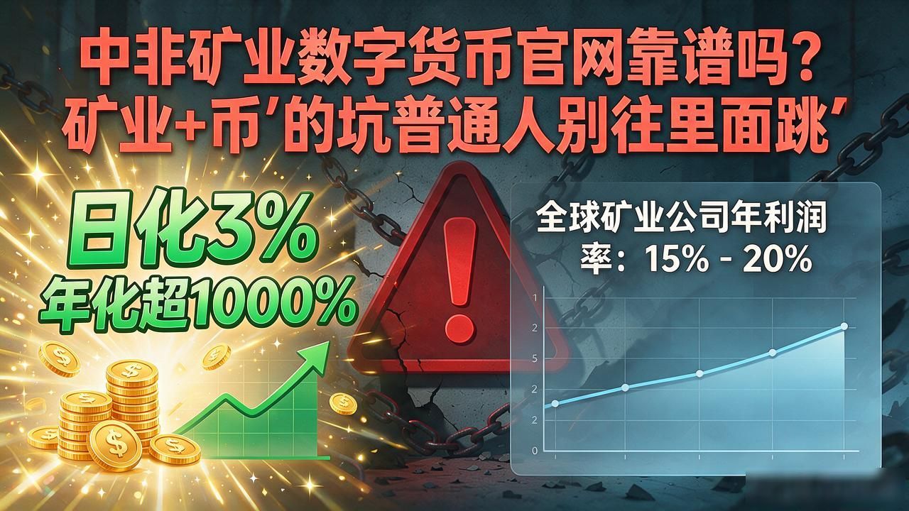 中非矿业数字货币官网靠谱吗？"矿业+币"的坑普通人别往里面跳