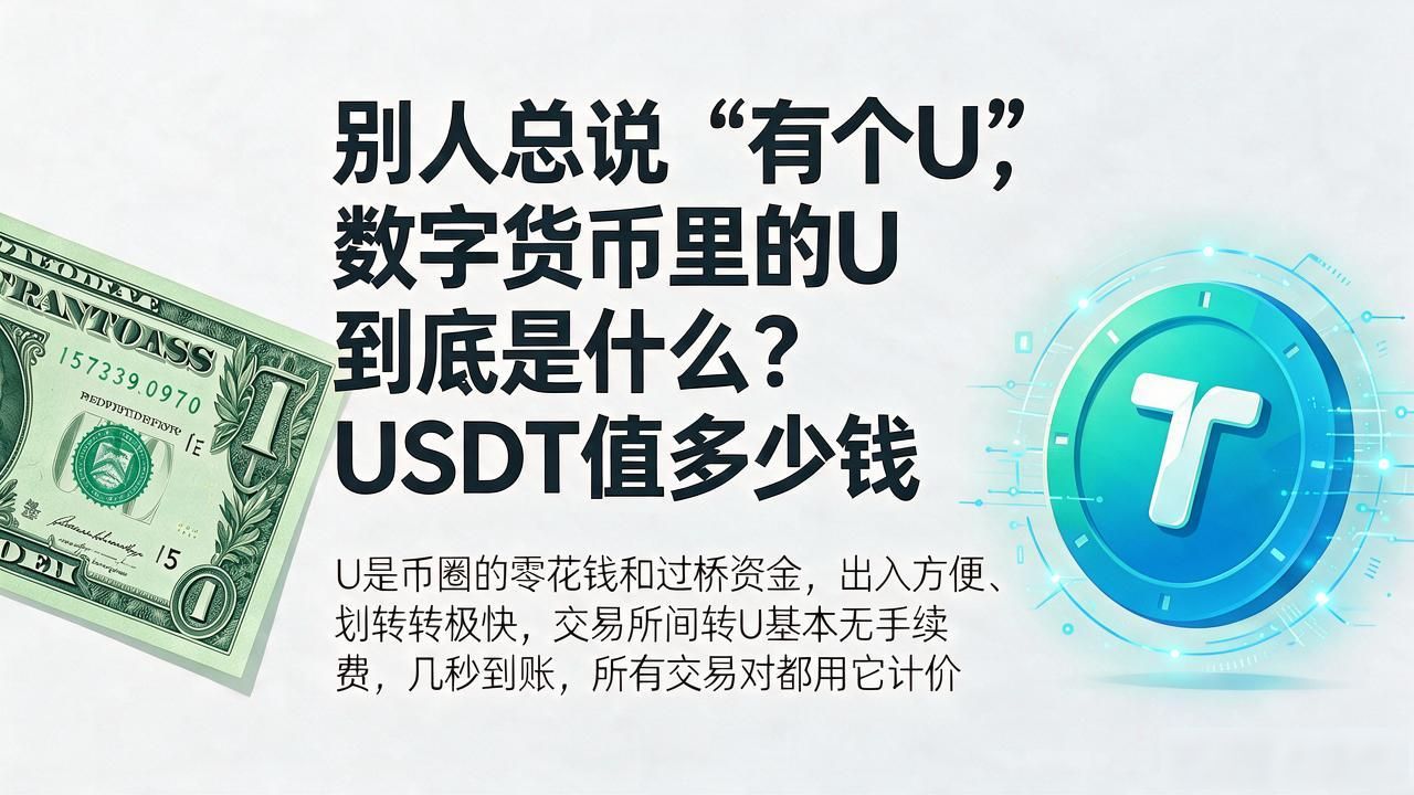 别人总说"有个U"，数字货币里的U到底是什么？USDT值多少钱