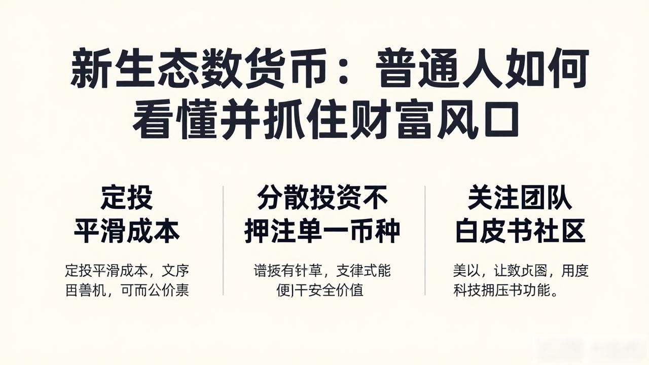 新生态数字货币：普通人如何看懂并抓住财富风口