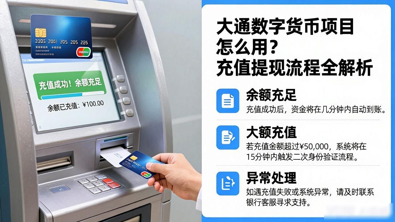 大通数字货币项目怎么用？充值提现流程全解析