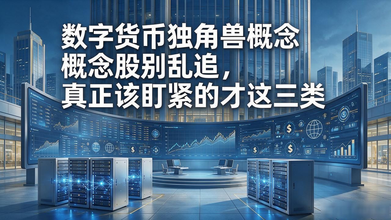 数字货币独角兽概念股别乱追，真正该盯紧的才这三类