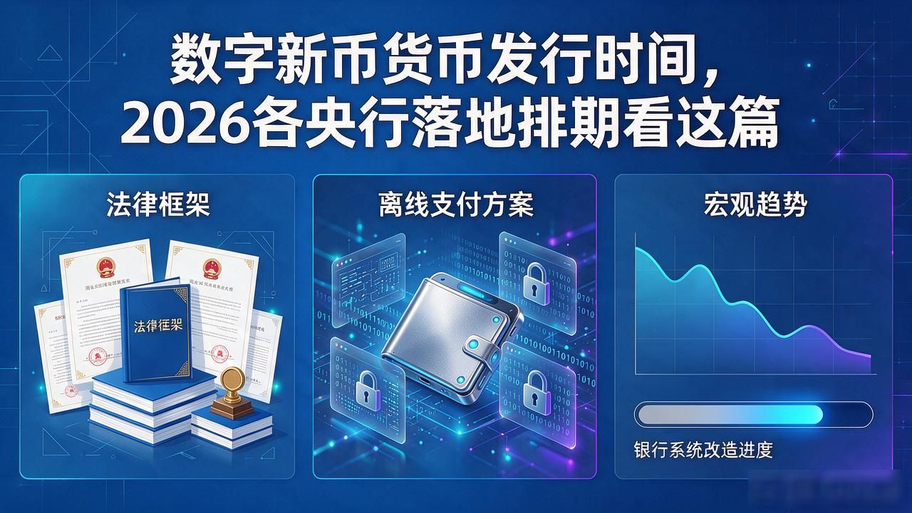 数字新币货币发行时间，2026各央行落地排期看这篇