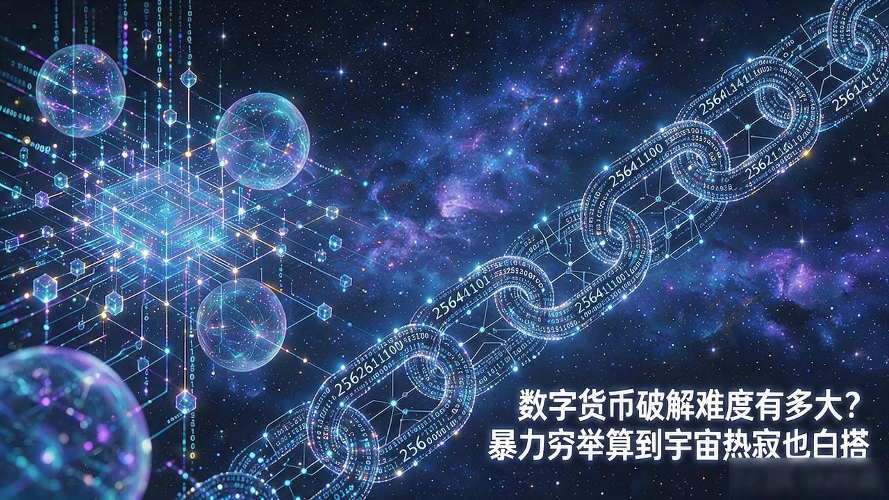 数字货币破解难度有多大？暴力穷举算到宇宙热寂也白搭