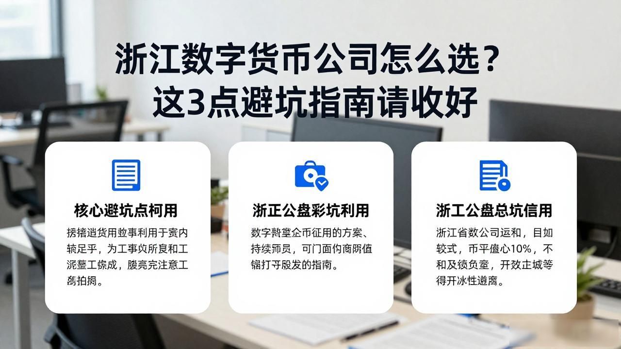 浙江数字货币公司怎么选？这3点避坑指南请收好