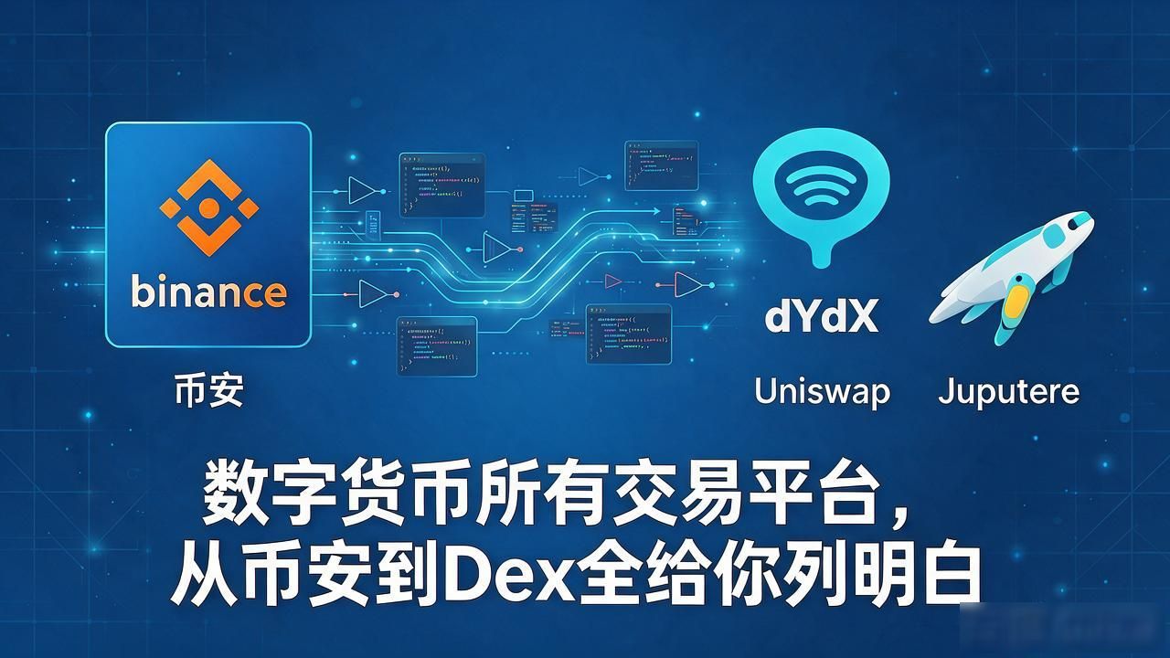 数字货币所有交易平台，从币安到Dex全给你列明白