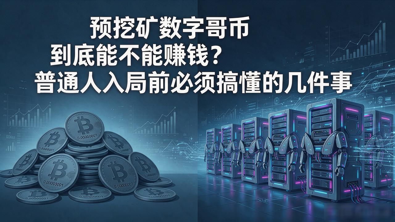 预挖矿数字货币到底能不能赚钱？普通人入局前必须搞懂的几件事