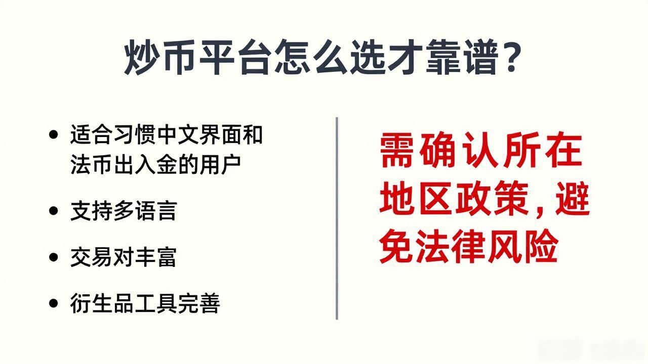 炒币平台怎么选才靠谱？