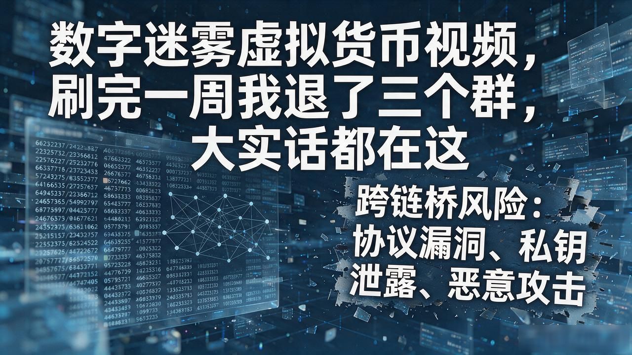 数字迷雾虚拟货币视频，刷完一周我退了三个群，大实话都在这