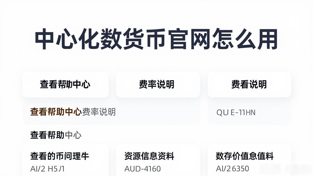 中心化数字货币官网怎么用