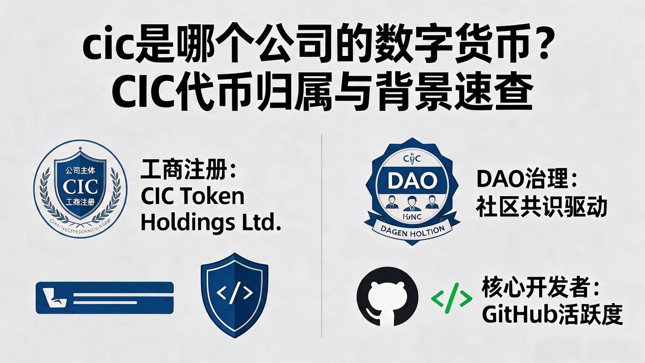 cic是哪个公司的数字货币？CIC代币归属与背景速查